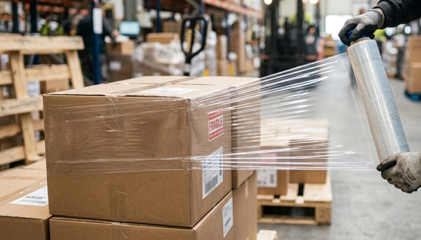 三次包装としてのストレッチフィルム